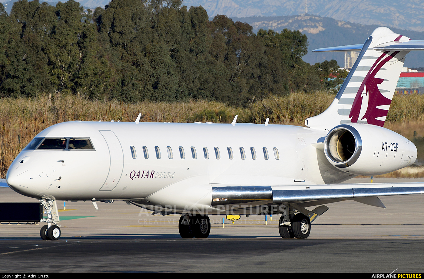 Qatar Executive A7-CEF aircraft at Barcelona - El Prat