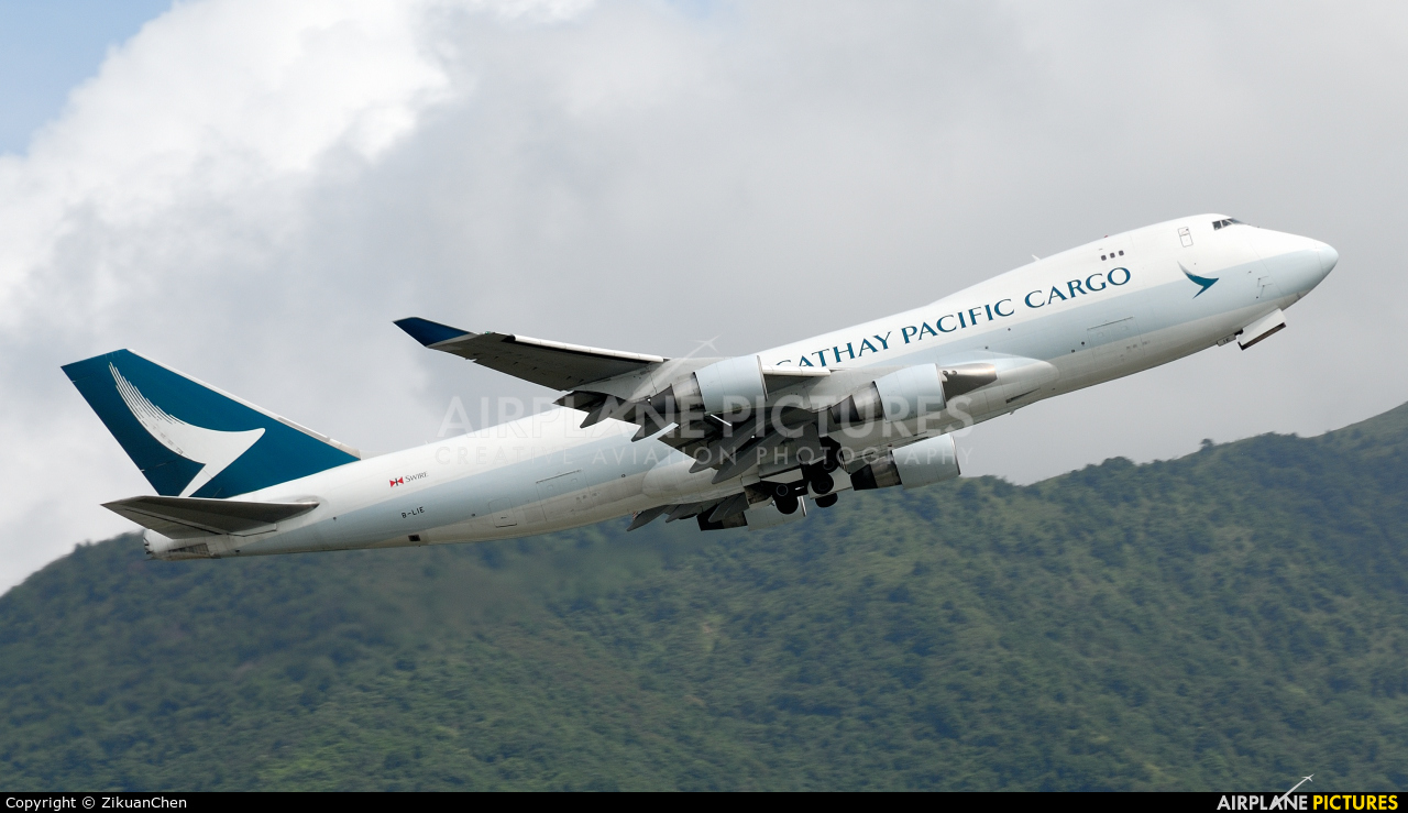 Cathay Pacific Cargo B-LIE aircraft at HKG - Chek Lap Kok Intl