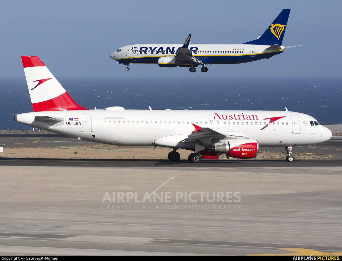 Austrian Airlines/Arrows/Tyrolean OE-LBN aircraft at Tenerife Sur - Reina Sofia