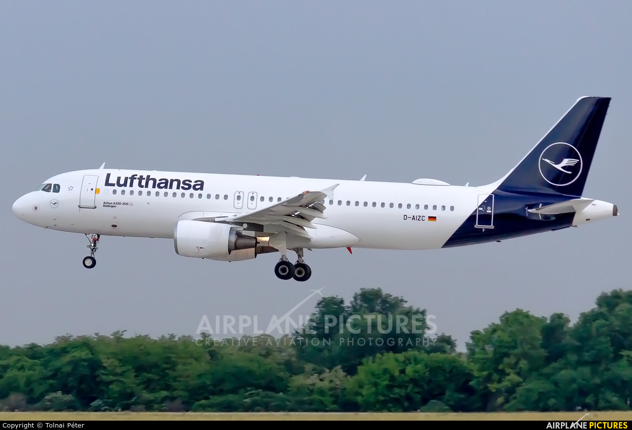 Lufthansa D-AIZC aircraft at Budapest Ferenc Liszt International Airport