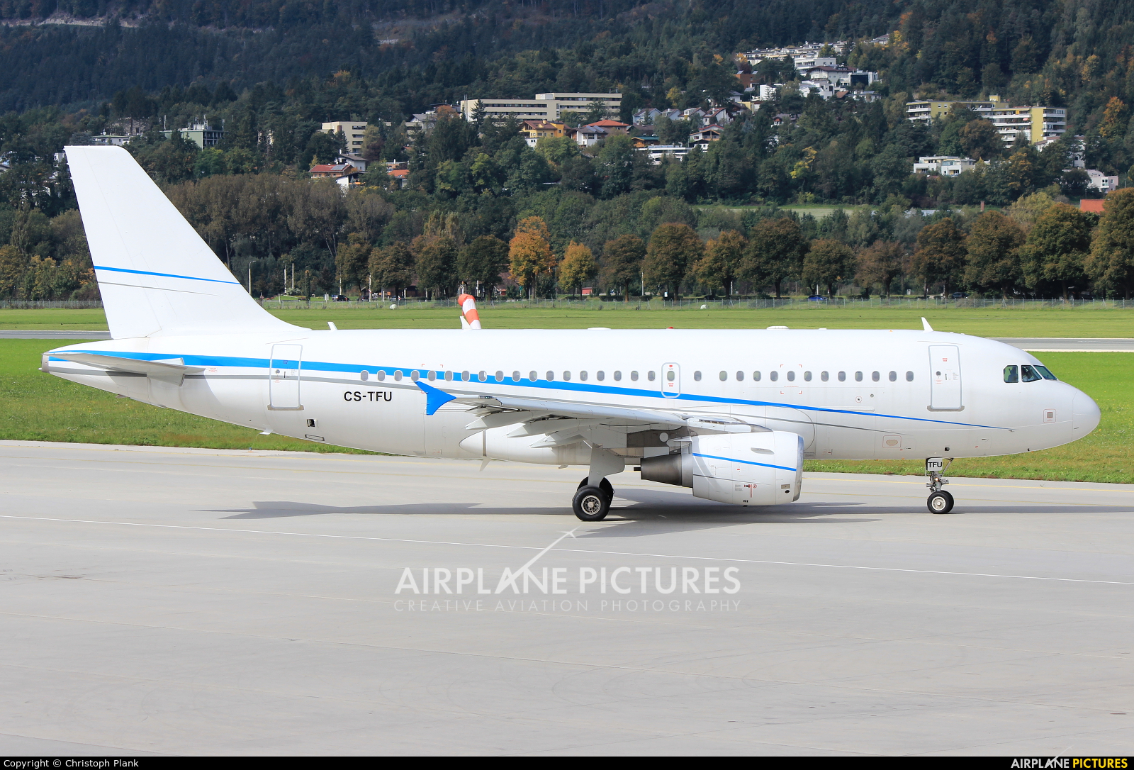 White Airways CS-TFU aircraft at Innsbruck