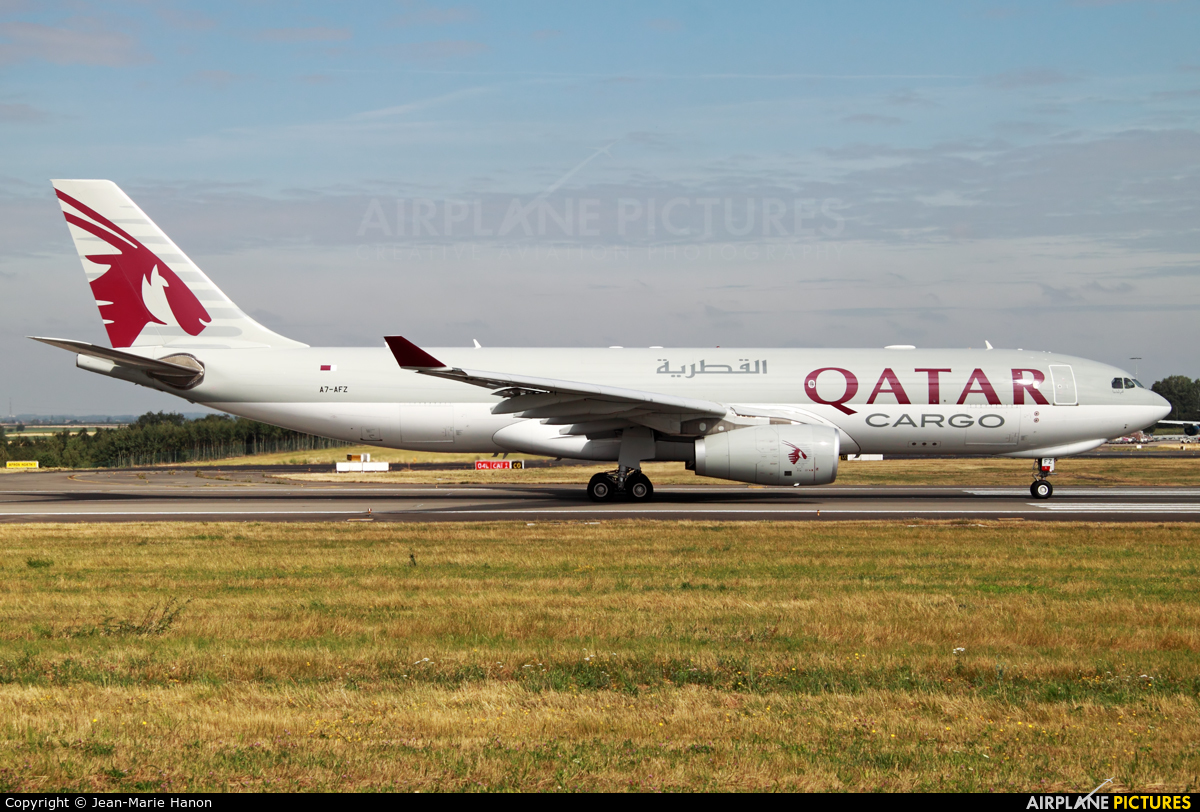 Qatar Airways Cargo A7-AFZ aircraft at Liège-Bierset