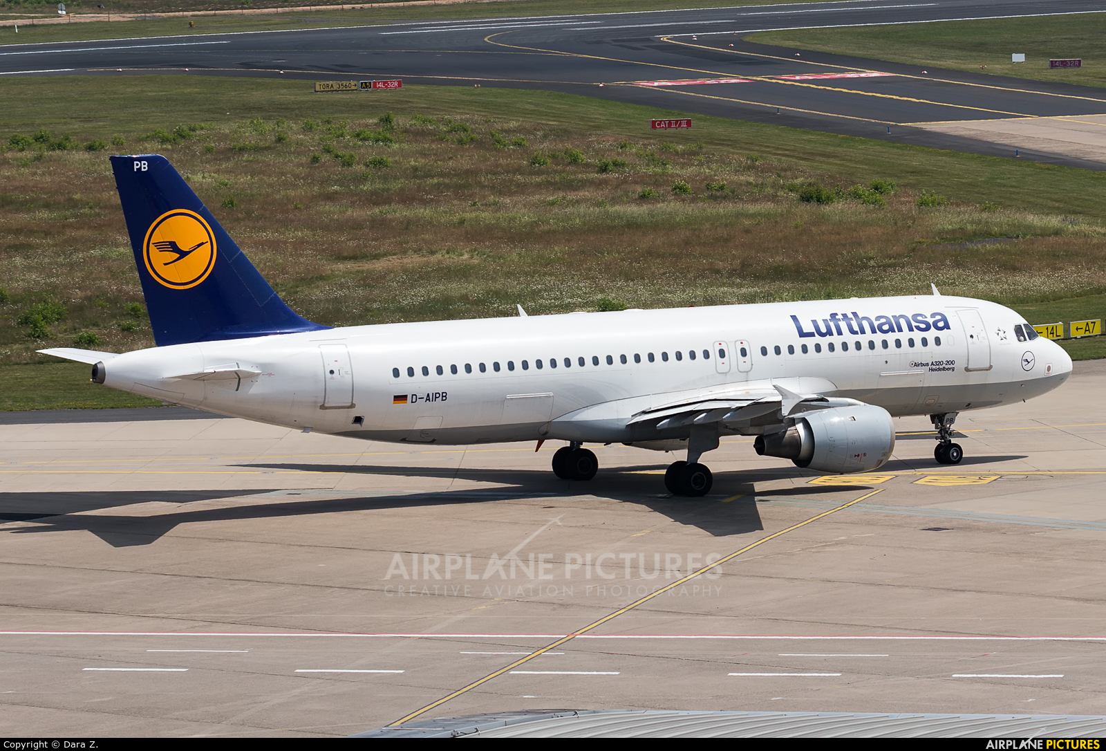Lufthansa D-AIPB aircraft at Cologne Bonn - Konrad Adenauer