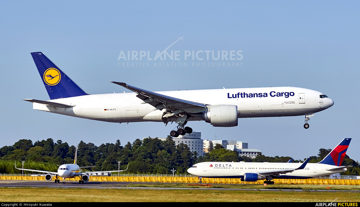 Lufthansa Cargo D-ALFC aircraft at Tokyo - Narita Intl