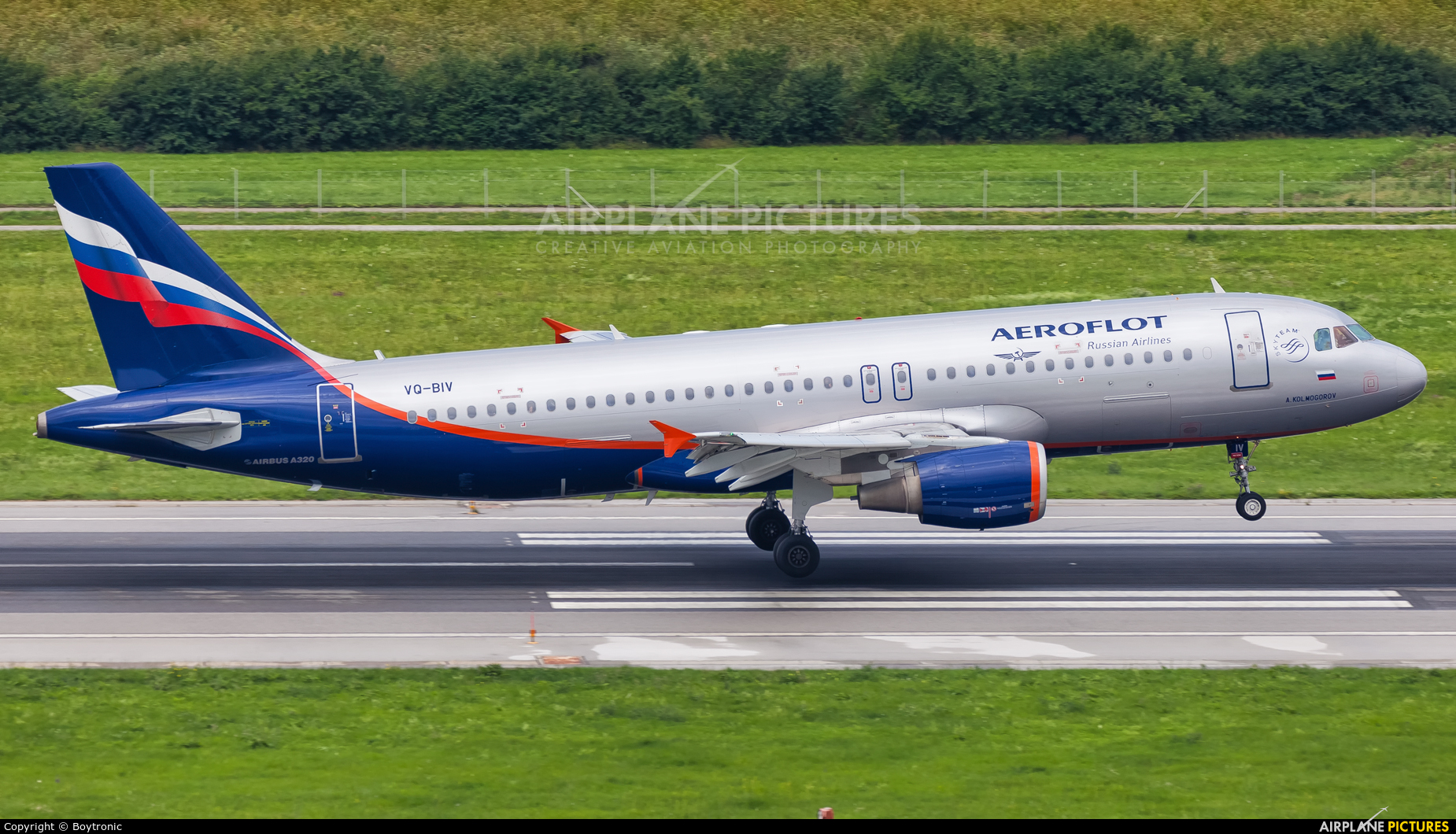 Aeroflot VQ-BIV aircraft at Zagreb