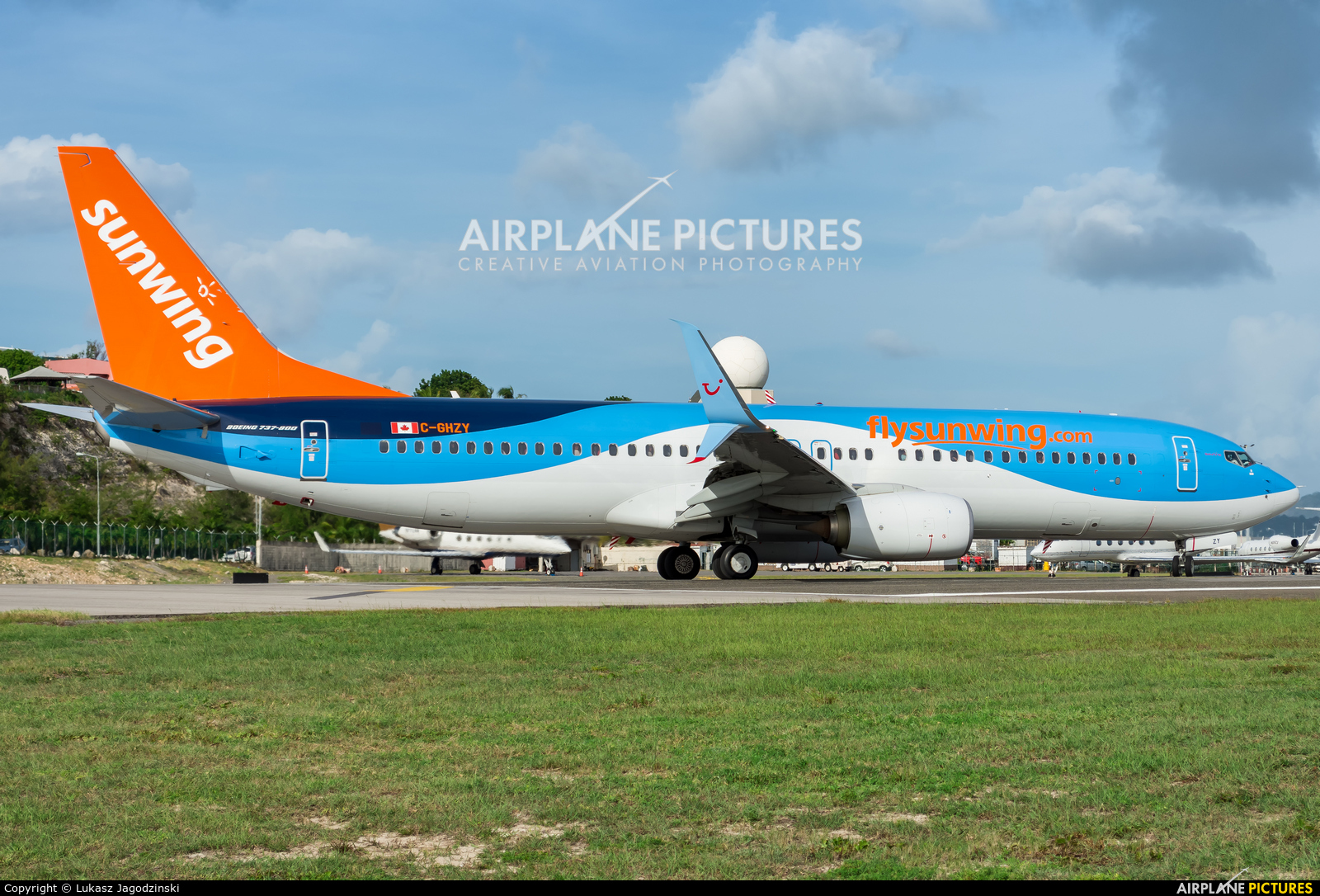 Sunwing Airlines C-GHZY aircraft at Sint Maarten - Princess Juliana Intl