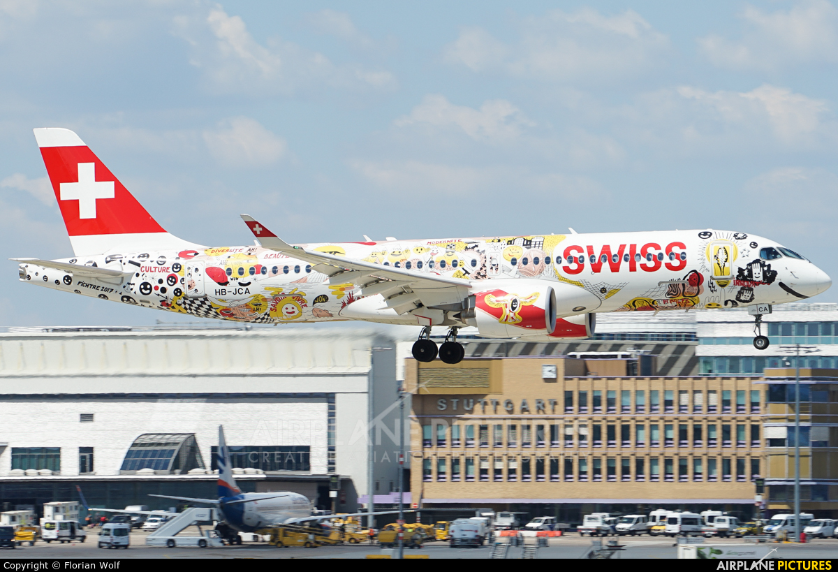 Swiss HB-JCA aircraft at Stuttgart