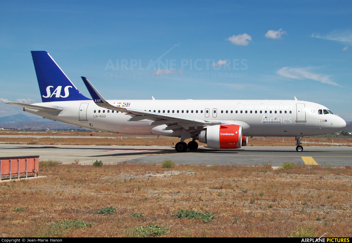 SAS - Scandinavian Airlines LN-RGO aircraft at Málaga