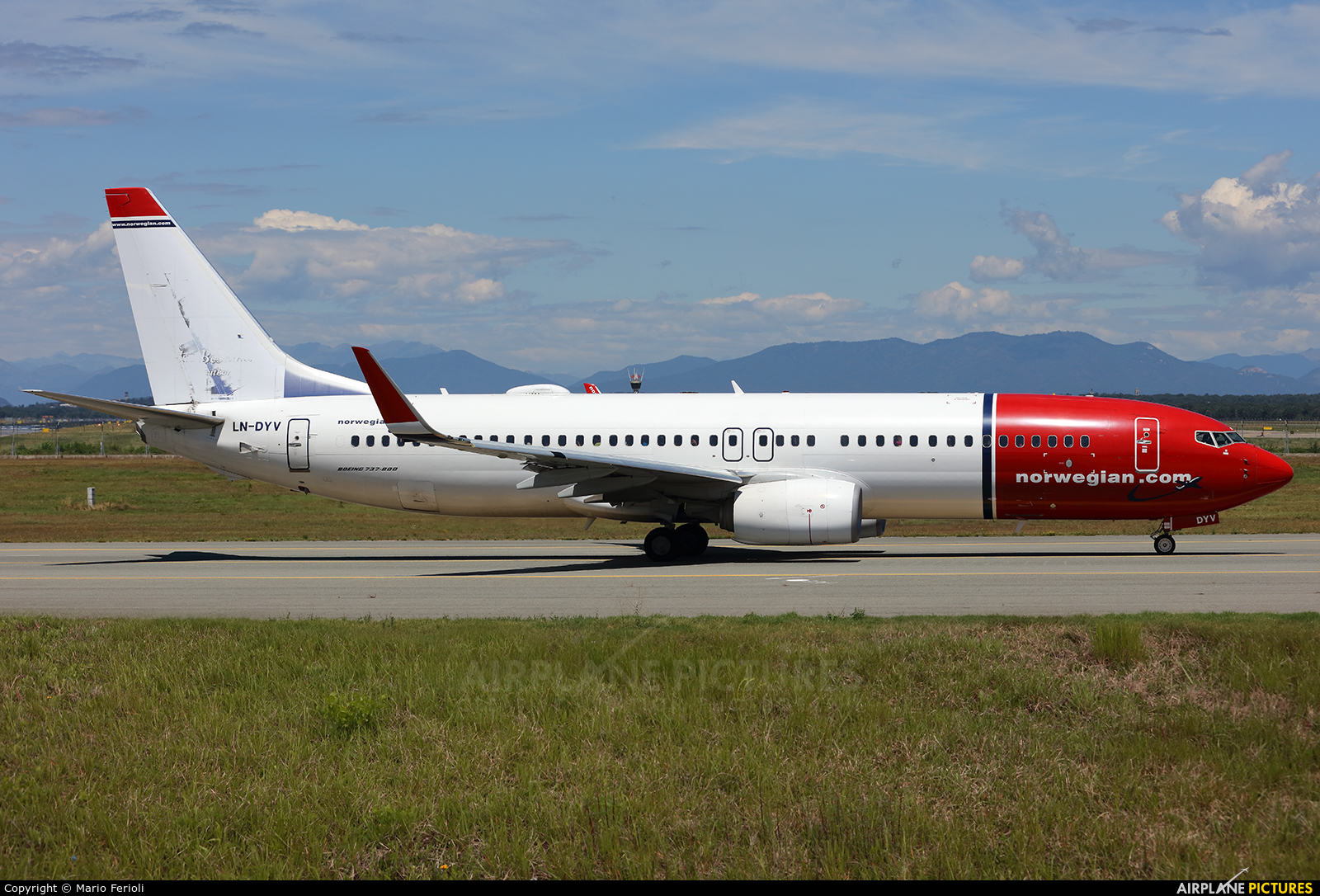 Norwegian Air Shuttle LN-DYV aircraft at Milan - Malpensa