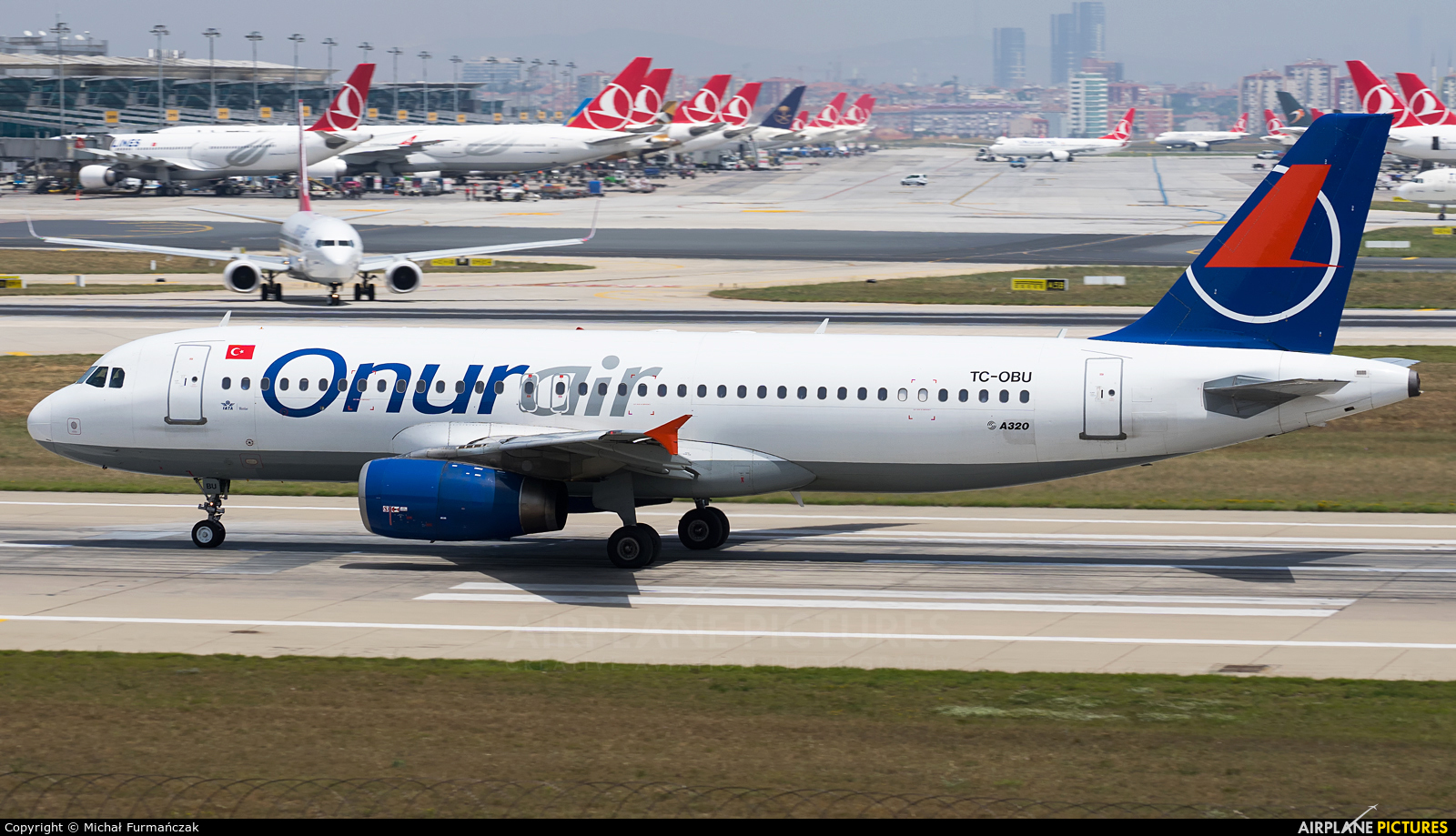 Onur Air TC-OBU aircraft at Istanbul - Ataturk