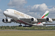 A6-EUS - Emirates Airlines Airbus A380 aircraft