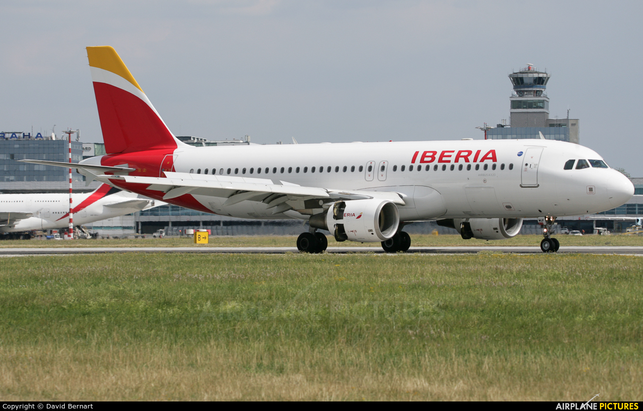 Iberia EC-MUF aircraft at Prague - Václav Havel