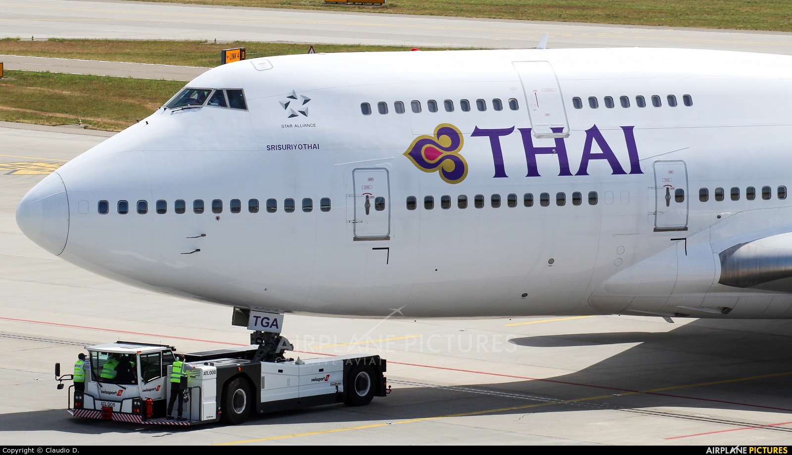 Thai Airways HS-TGA aircraft at Zurich