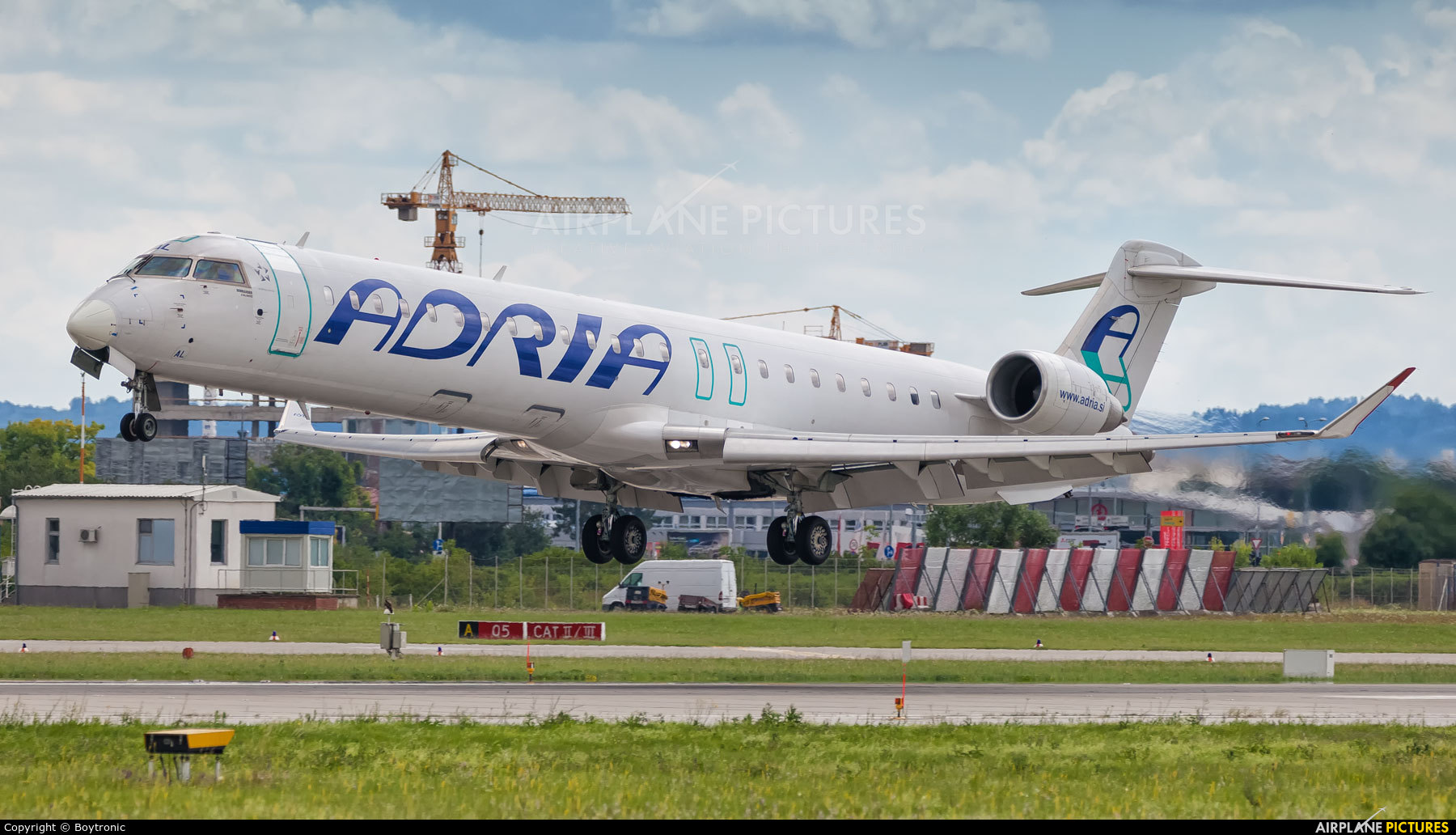 Adria Airways S5-AAL aircraft at Zagreb