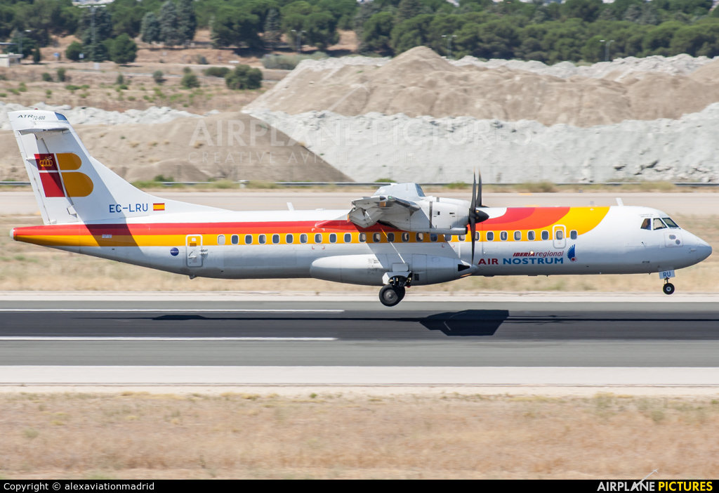 Air Nostrum - Iberia Regional EC-LRU aircraft at Madrid - Barajas