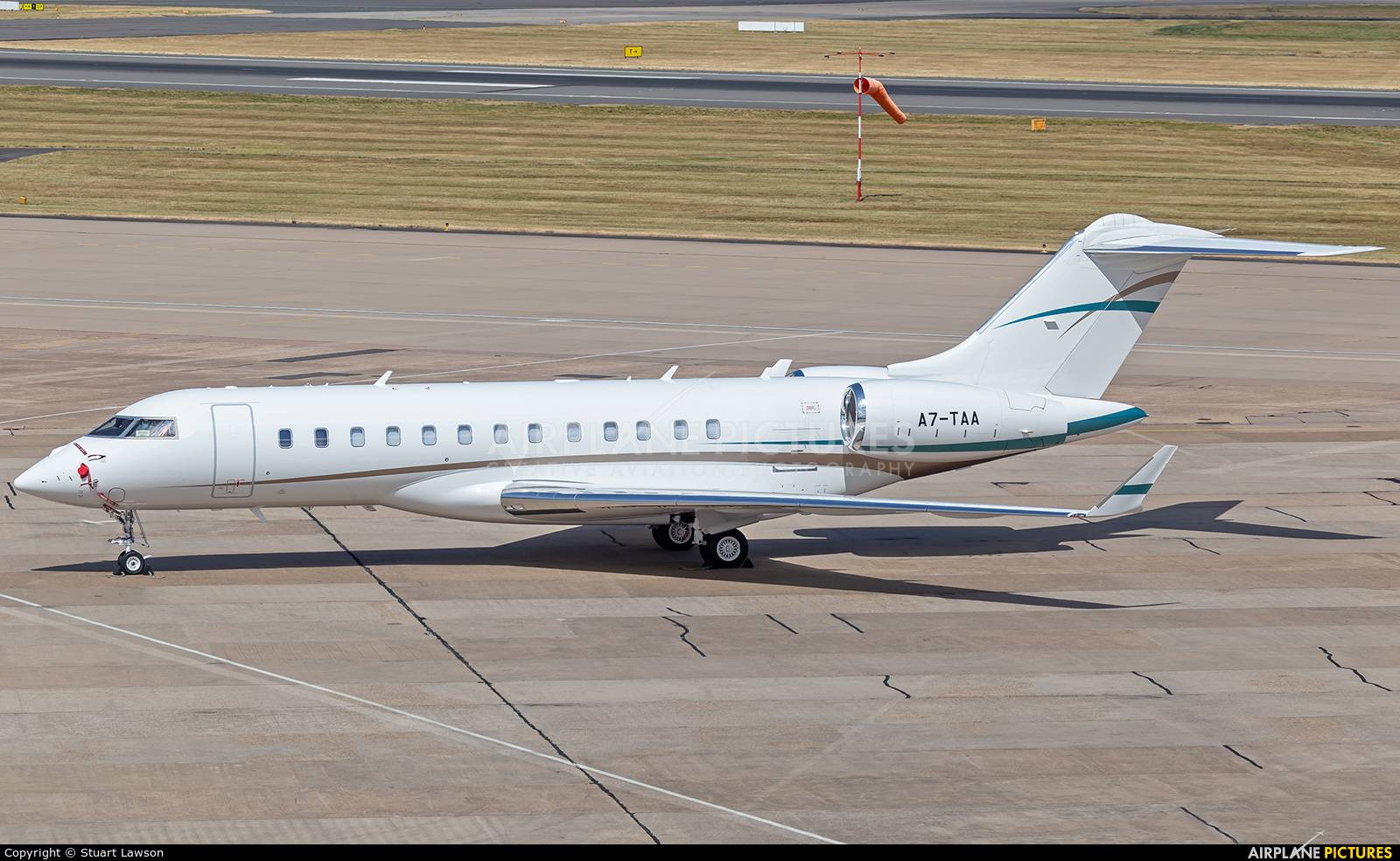 Qatar Executive A7-TAA aircraft at Birmingham