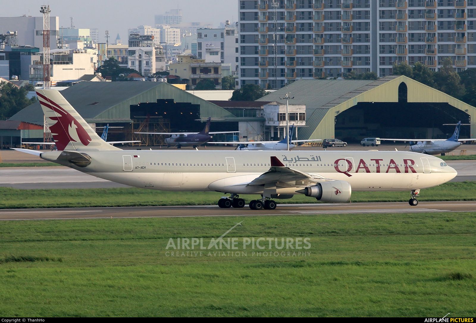 Qatar Airways A7-AEH aircraft at Ho Chi Minh City - Tan Son Nhat Intl