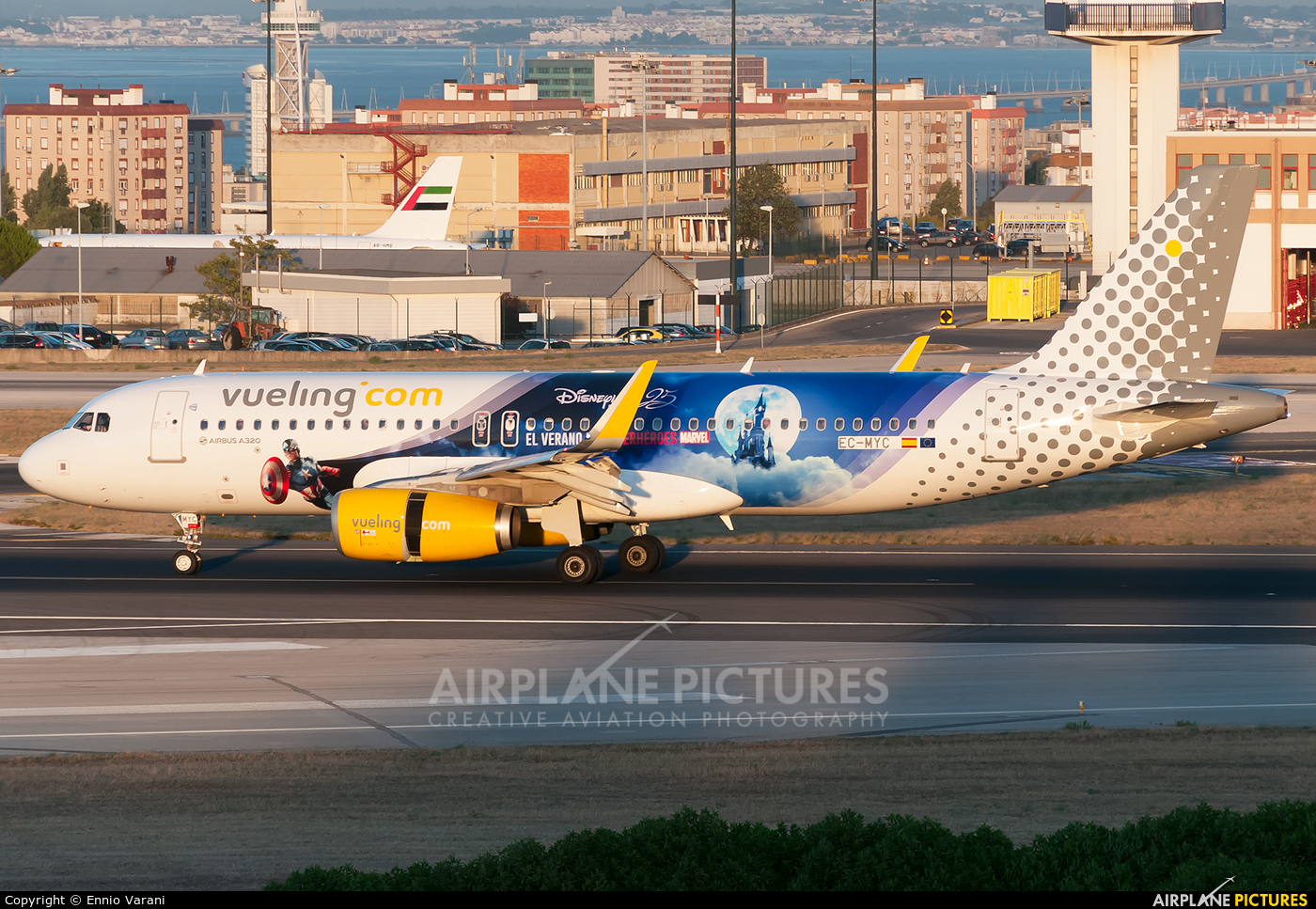 Vueling Airlines EC-MYC aircraft at Lisbon