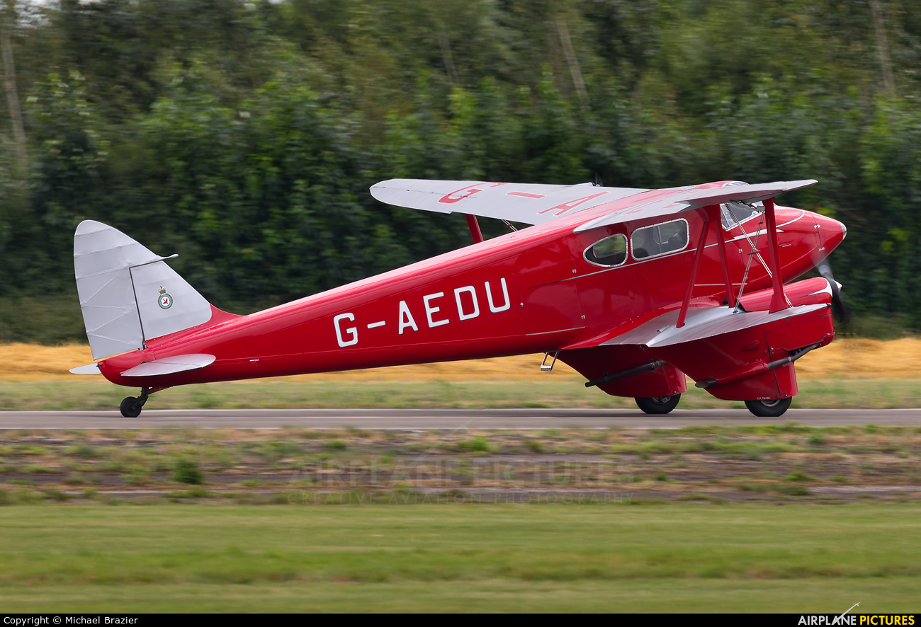 Private G-AEDU aircraft at Shobdon Airfield 
