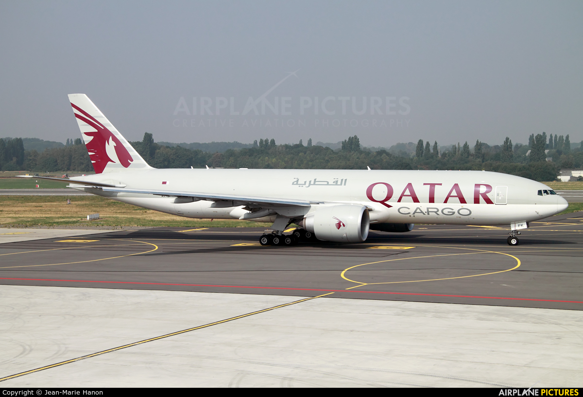 Qatar Airways Cargo A7-BFK aircraft at Liège-Bierset