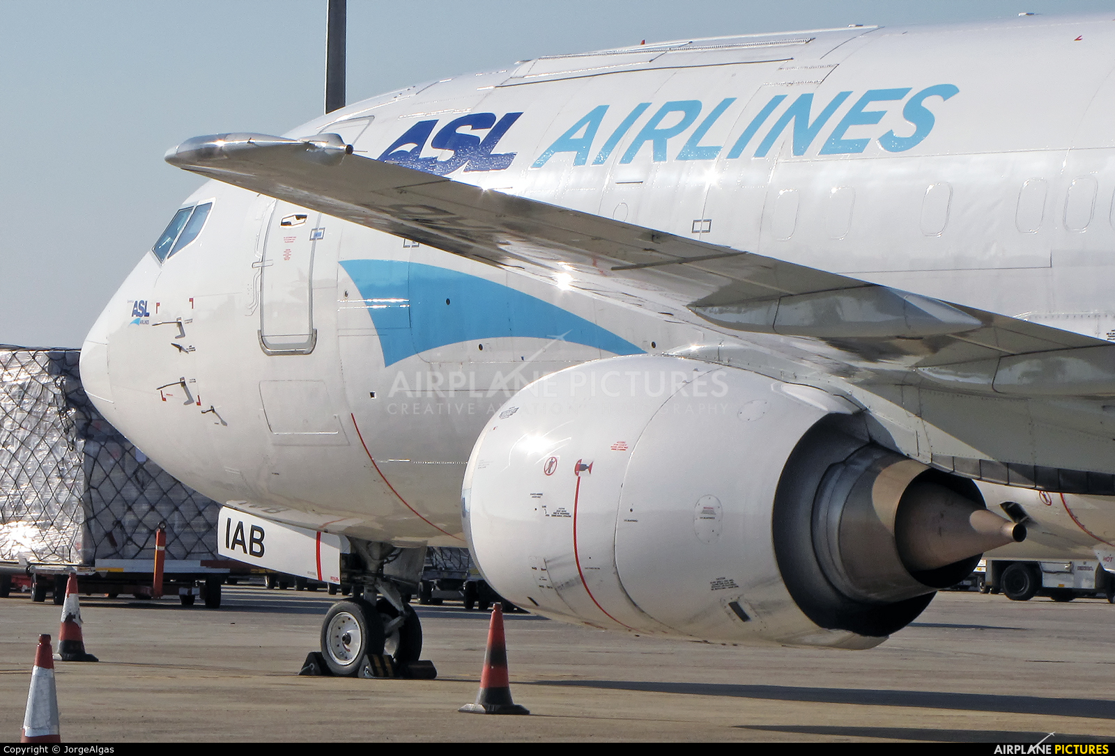 ASL Airlines OE-IAB aircraft at Zaragoza