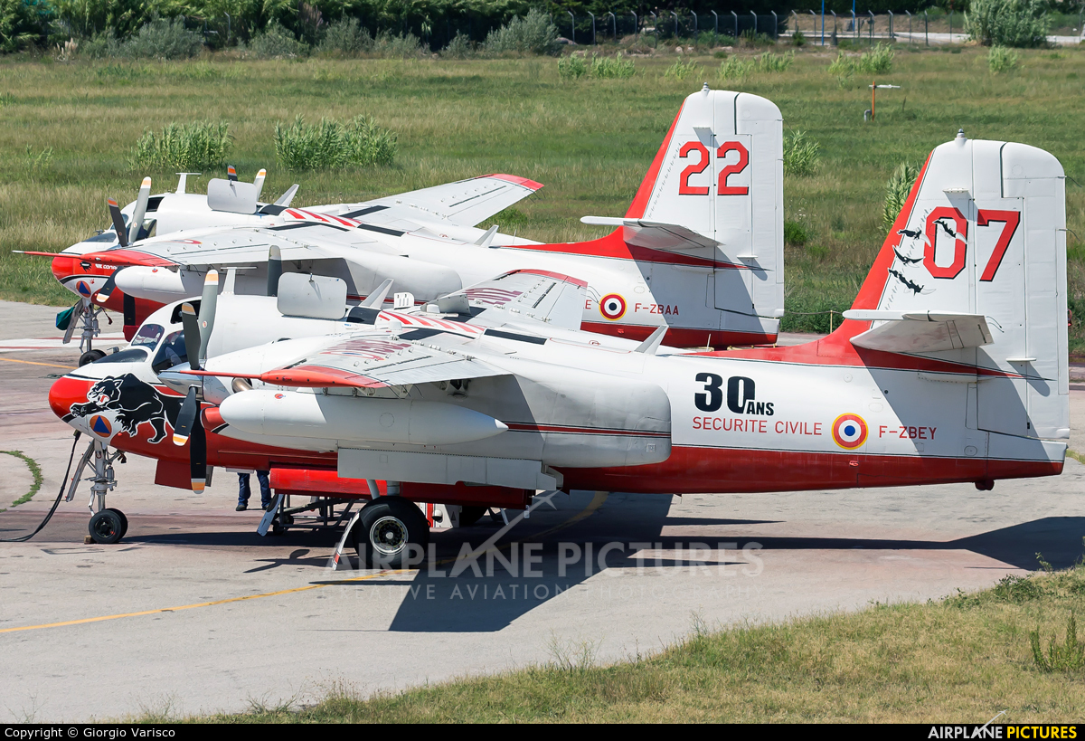 Securite Civile F-ZBEY aircraft at Cannes - Mandelieu