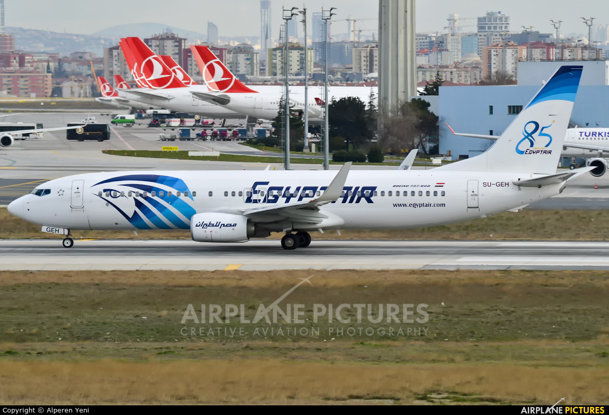 Egyptair SU-GEH aircraft at Istanbul - Ataturk