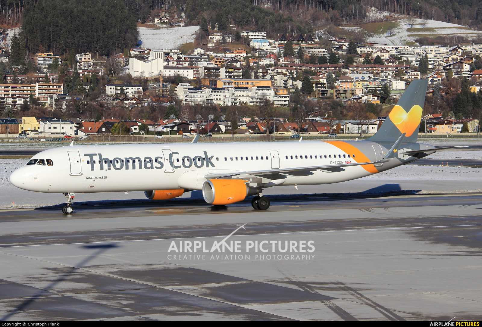 Thomas Cook G-TCDN aircraft at Innsbruck