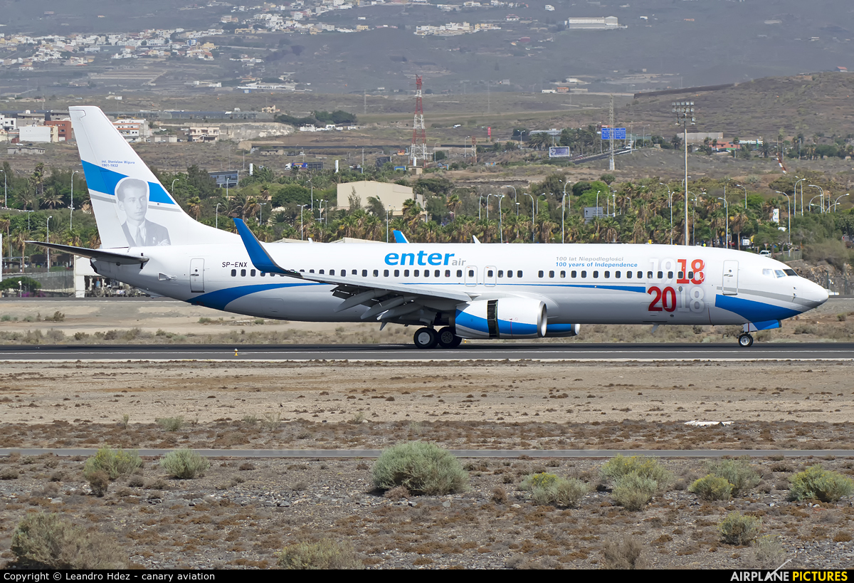Enter Air SP-ENX aircraft at Tenerife Sur - Reina Sofia