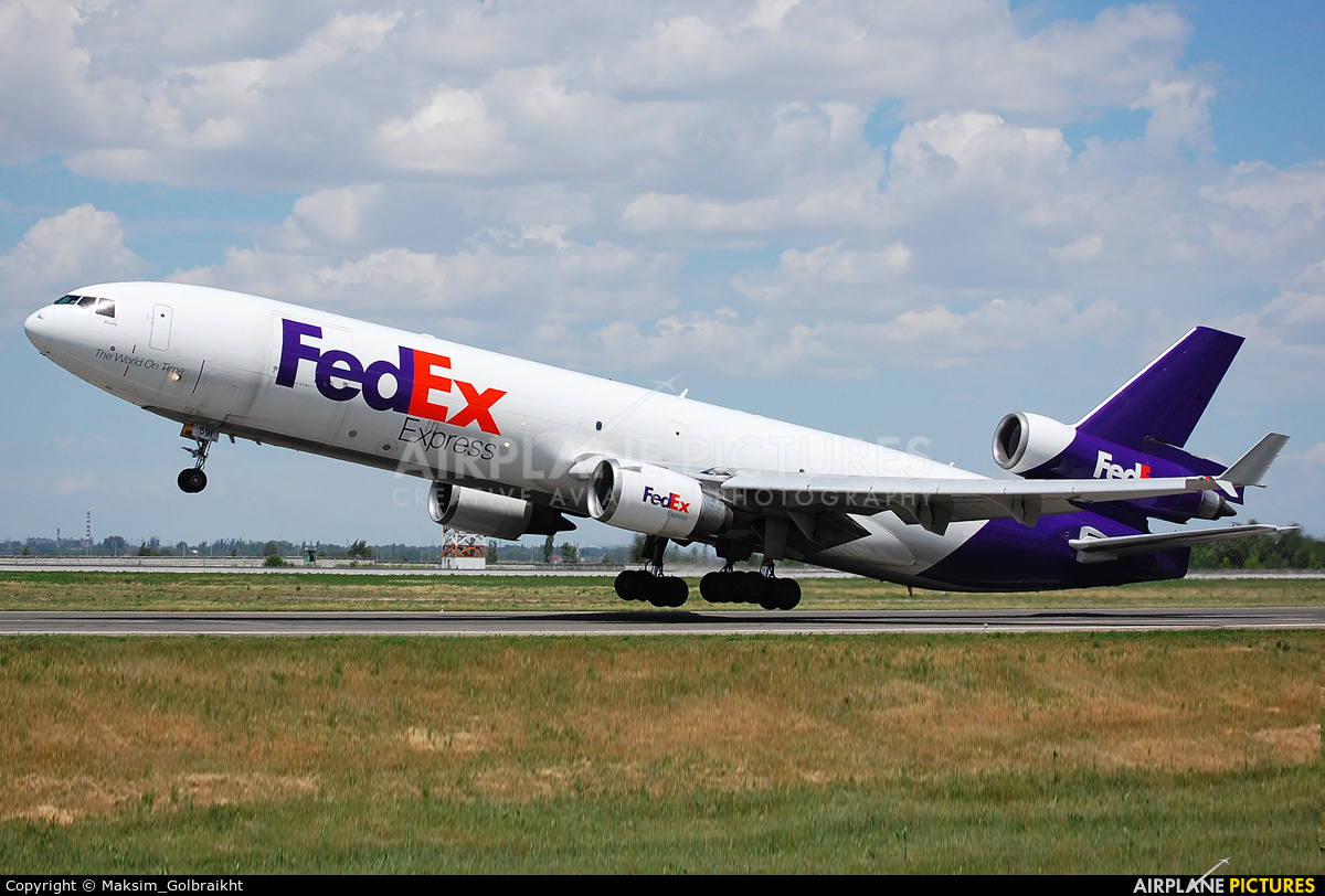 FedEx Federal Express N591FE aircraft at Almaty Intl