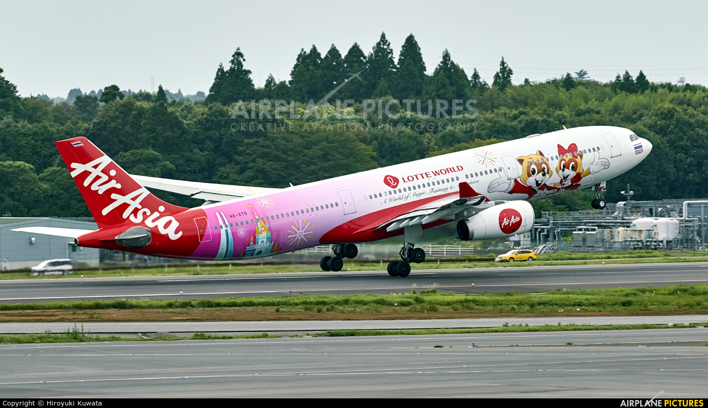 AirAsia X HS-XTD aircraft at Tokyo - Narita Intl