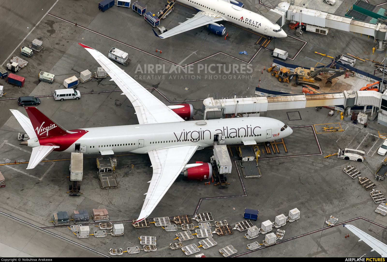 Virgin Atlantic G-VOOH aircraft at Los Angeles Intl