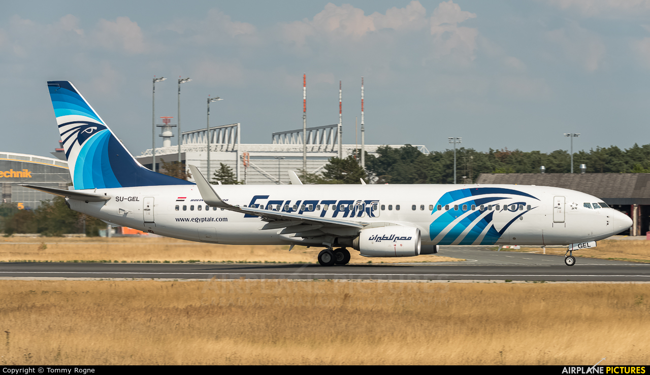 Egyptair SU-GEL aircraft at Frankfurt