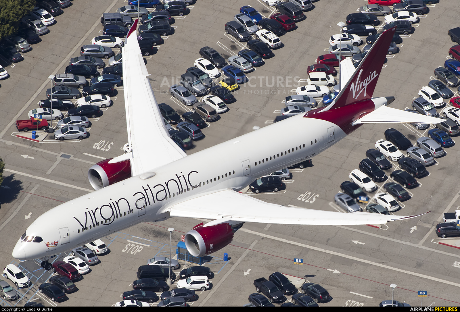 Virgin Atlantic G-VYUM aircraft at Los Angeles Intl