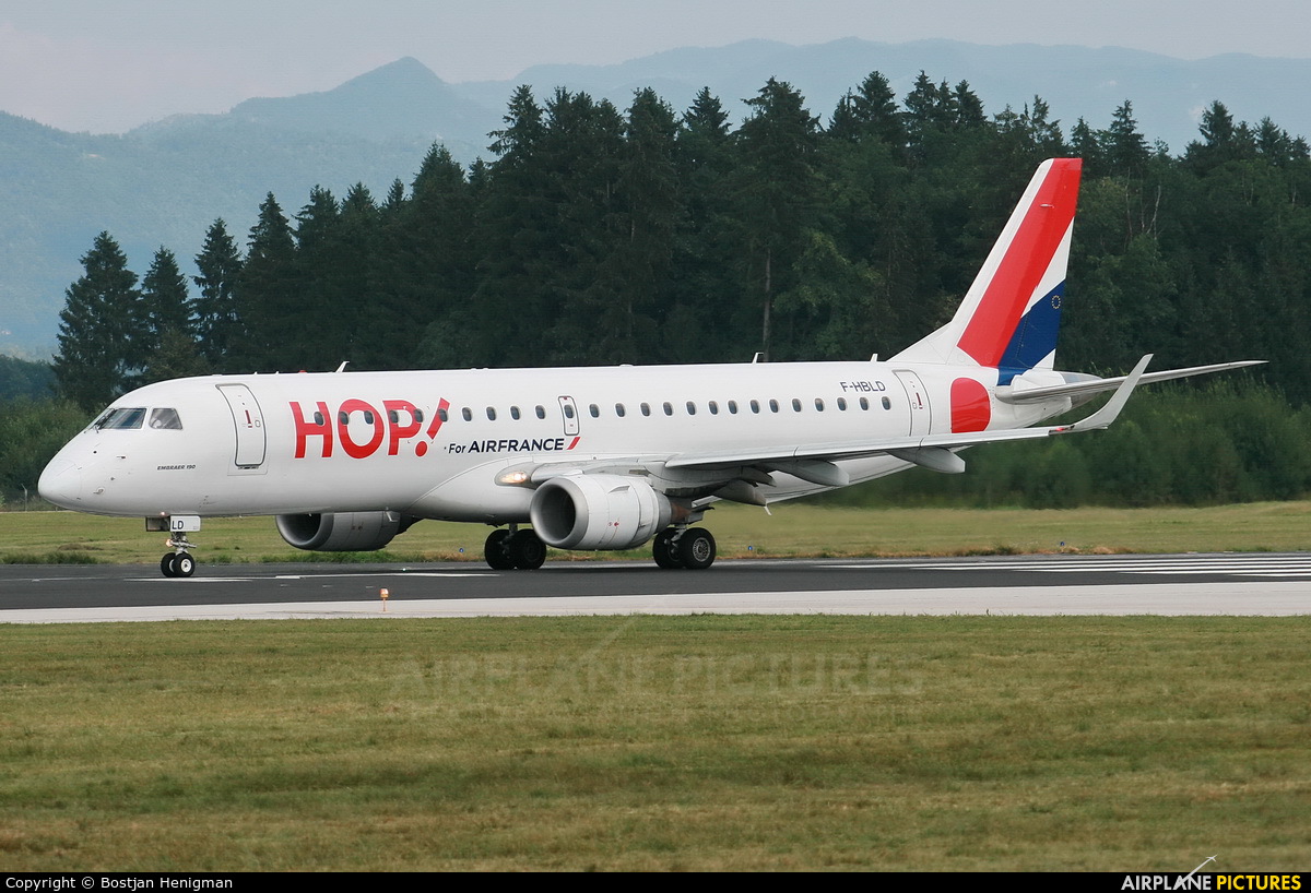Air France - Hop! F-HBLD aircraft at Ljubljana - Brnik