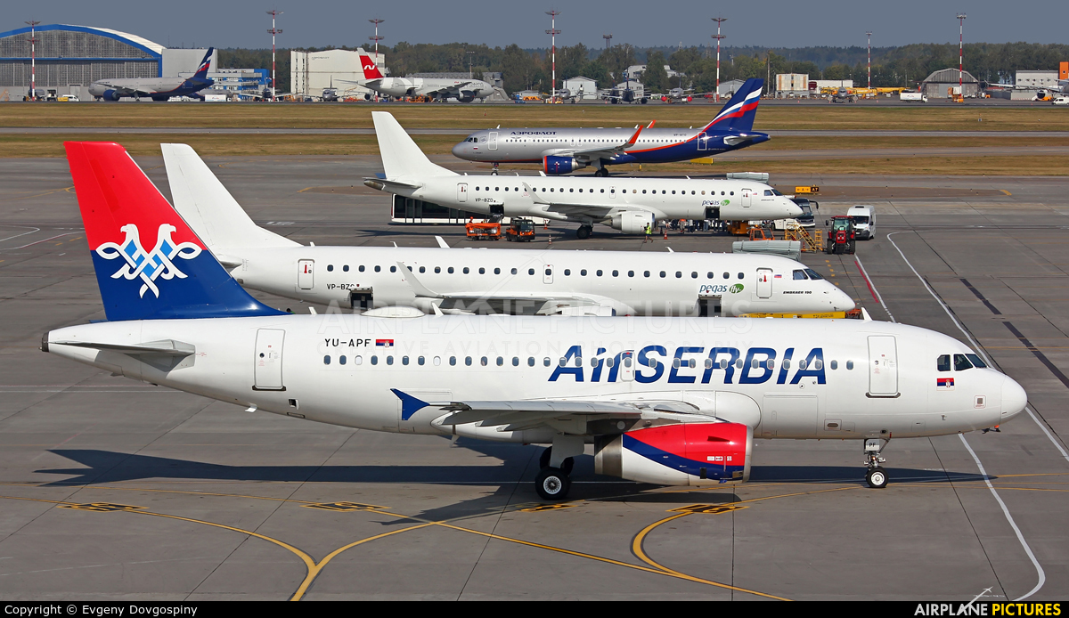 Air Serbia YU-APF aircraft at Moscow - Sheremetyevo
