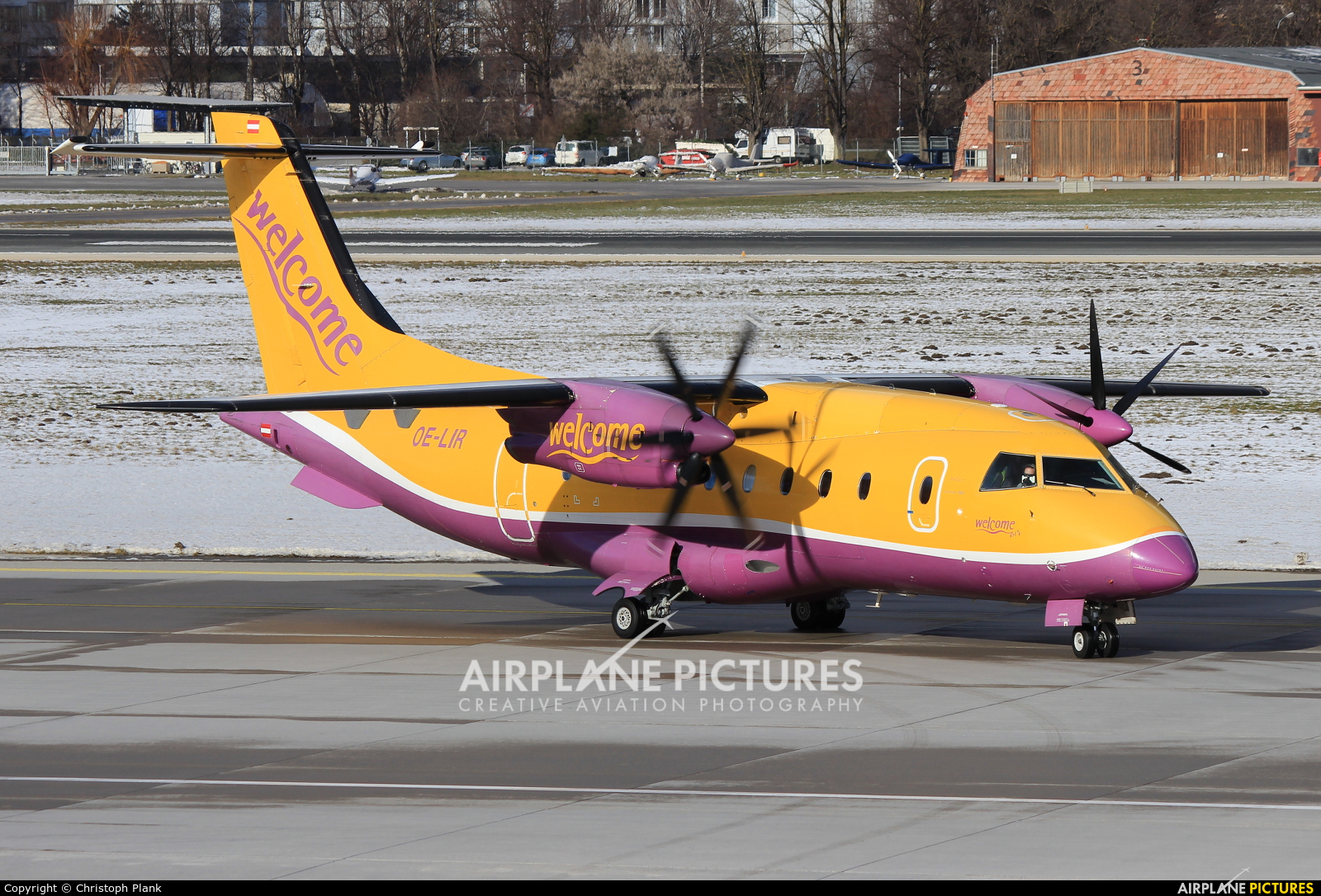 Welcome Air OE-LIR aircraft at Innsbruck