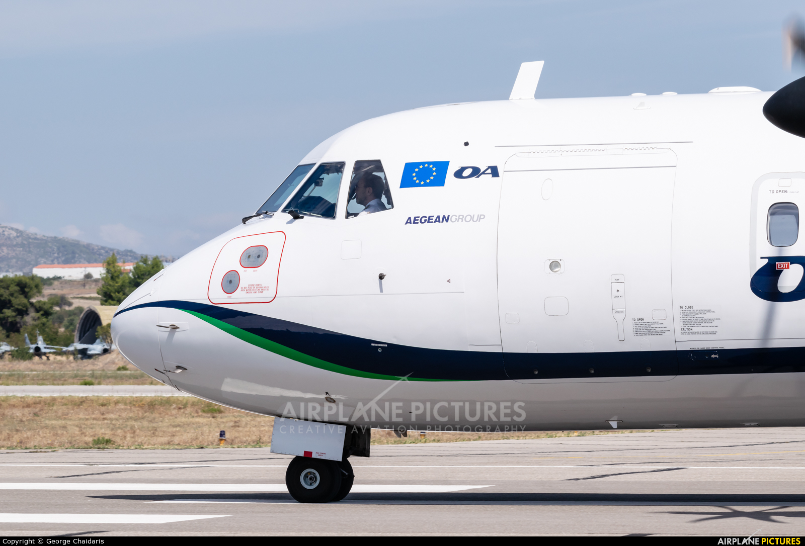 Olympic Airlines SX-OAW aircraft at Tanagra
