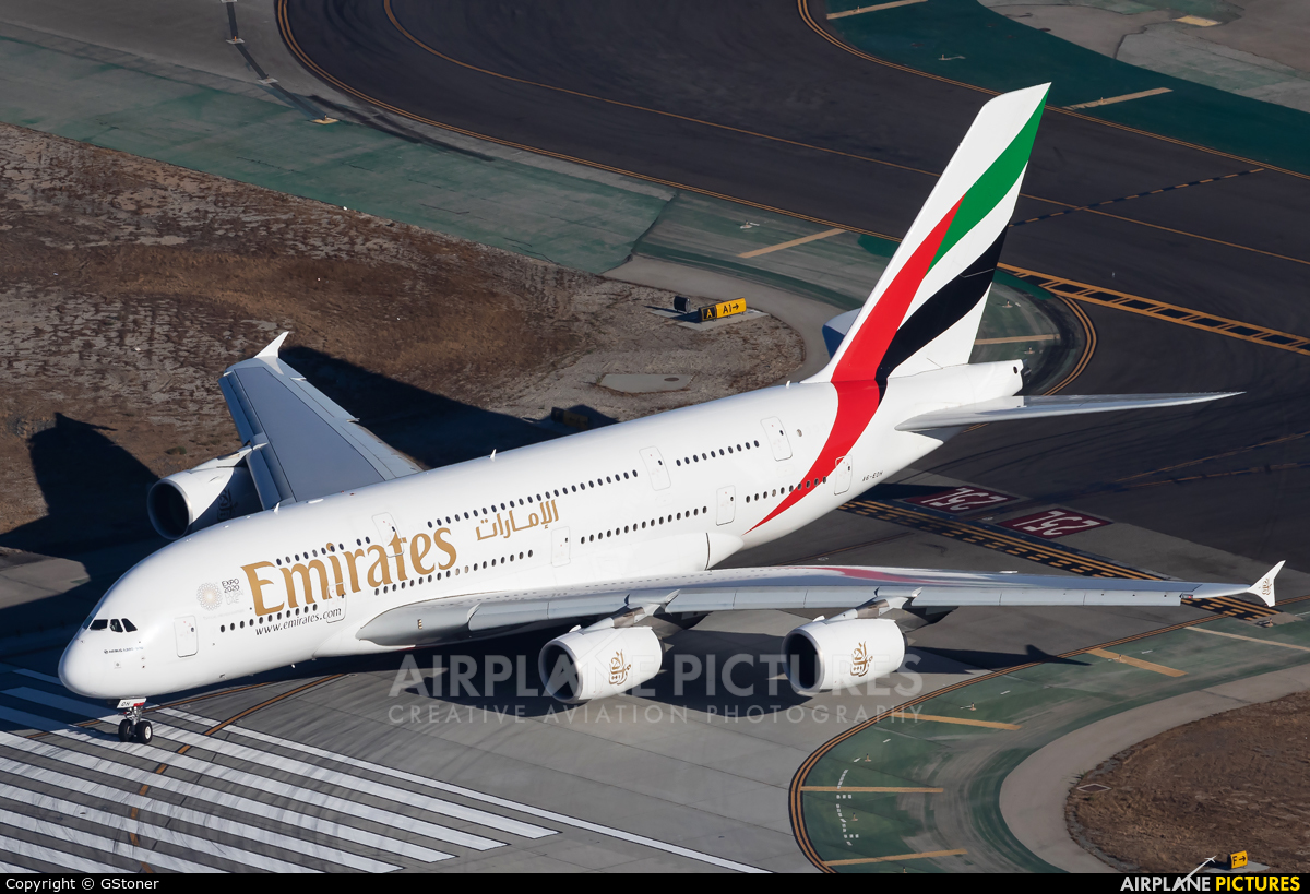 Emirates Airlines A6-EOH aircraft at Los Angeles Intl