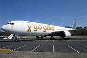Amazon Prime Air B763 wears special "Go Gold" livery title=