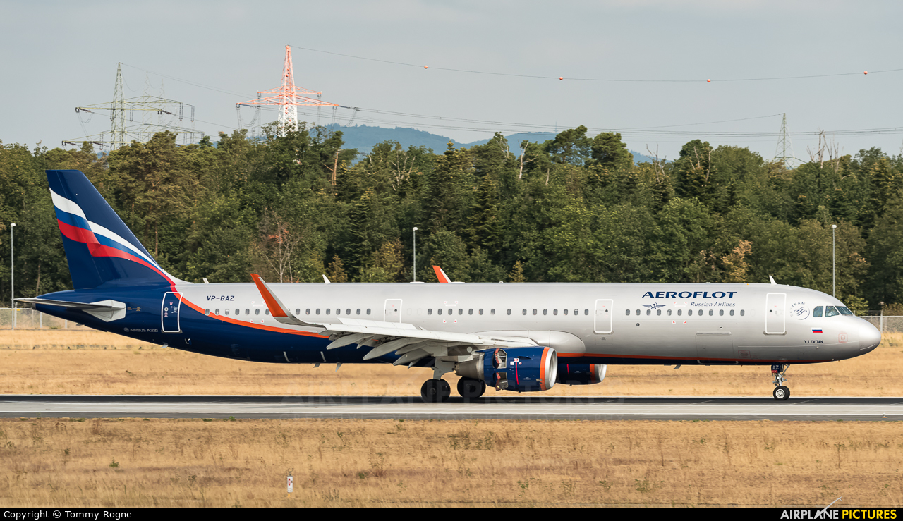 Aeroflot VP-BAZ aircraft at Frankfurt