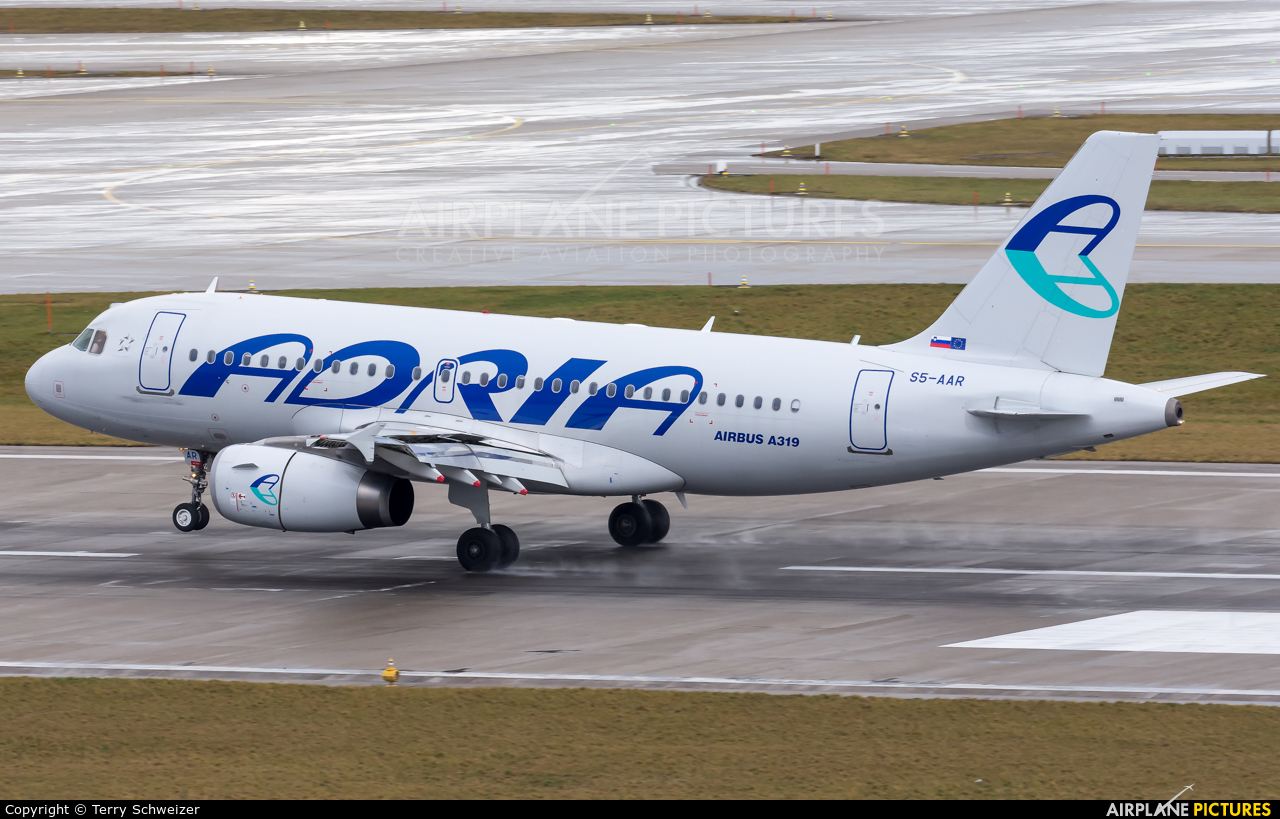 Adria Airways S5-AAR aircraft at Zurich