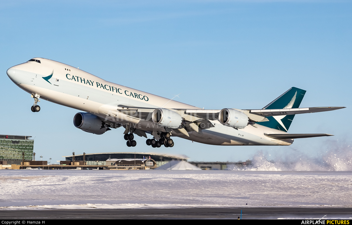 Cathay Pacific Cargo B-LJN aircraft at Calgary Intl, AB