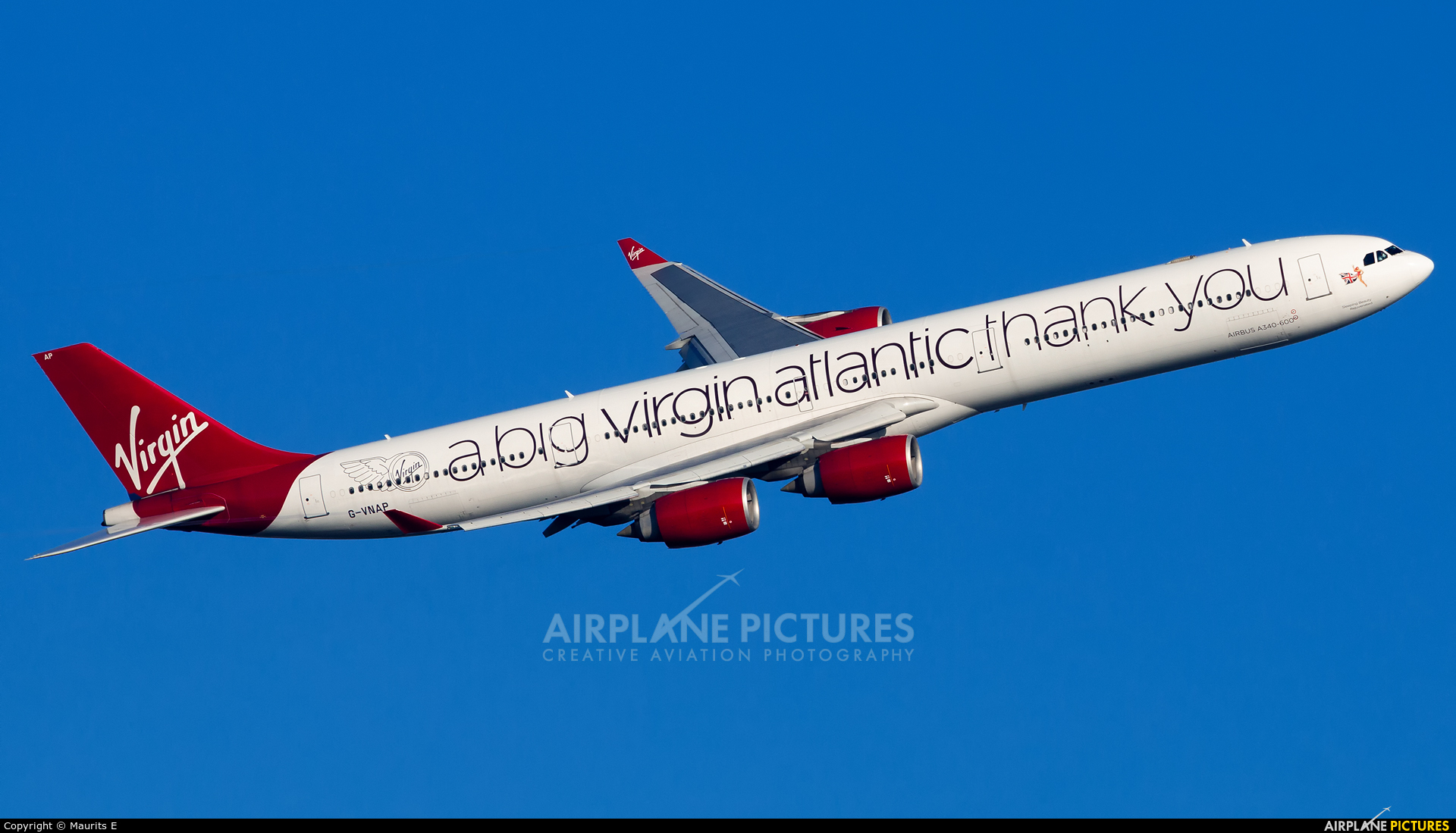 Virgin Atlantic G-VNAP aircraft at London - Heathrow