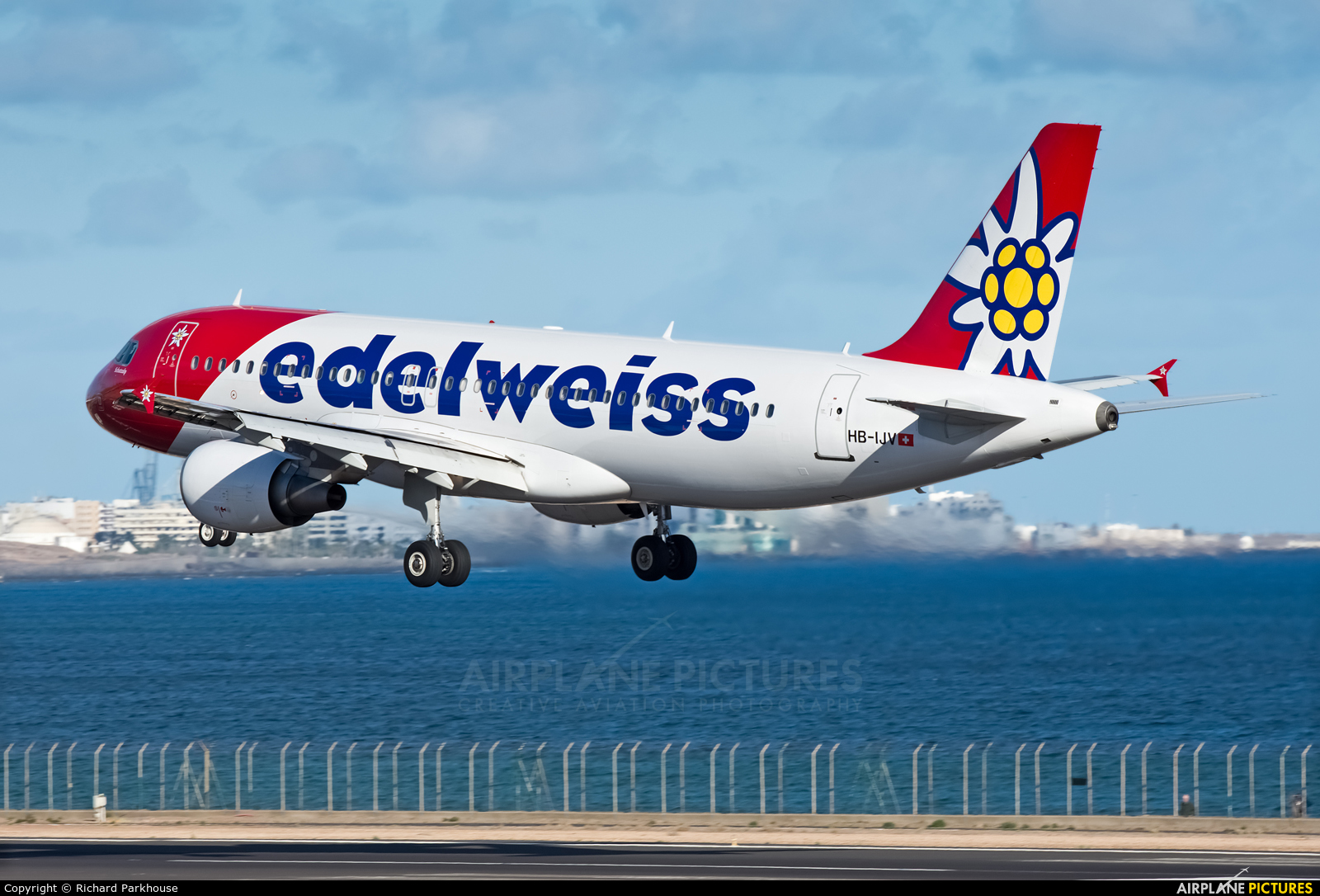 Edelweiss HB-IJV aircraft at Lanzarote - Arrecife