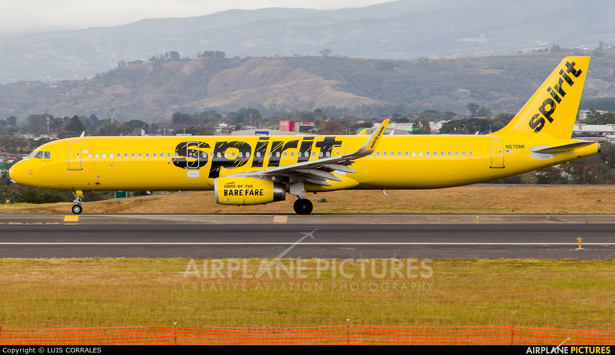 Spirit Airlines N670NK aircraft at San Jose - Juan Santamaría Intl