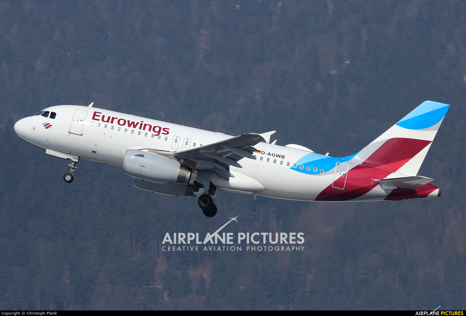 Eurowings D-AGWB aircraft at Innsbruck