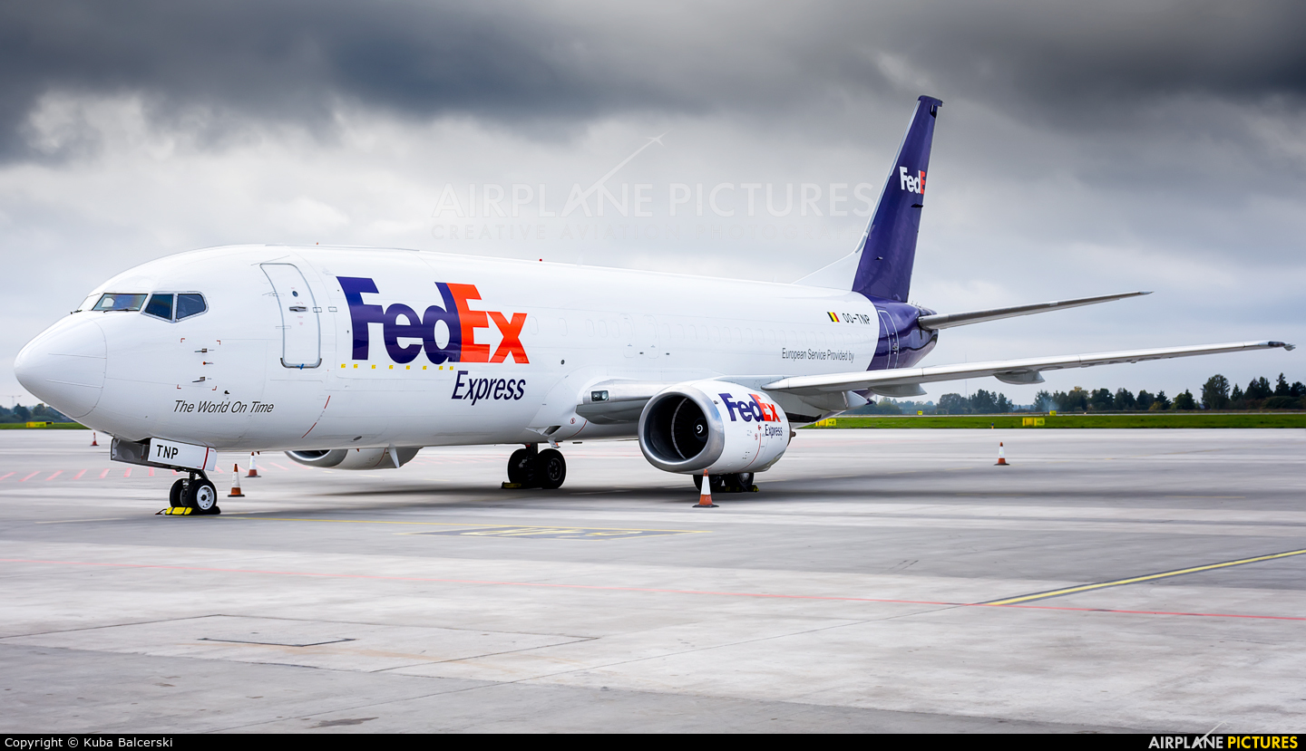 FedEx Federal Express OO-TNP aircraft at Warsaw - Frederic Chopin