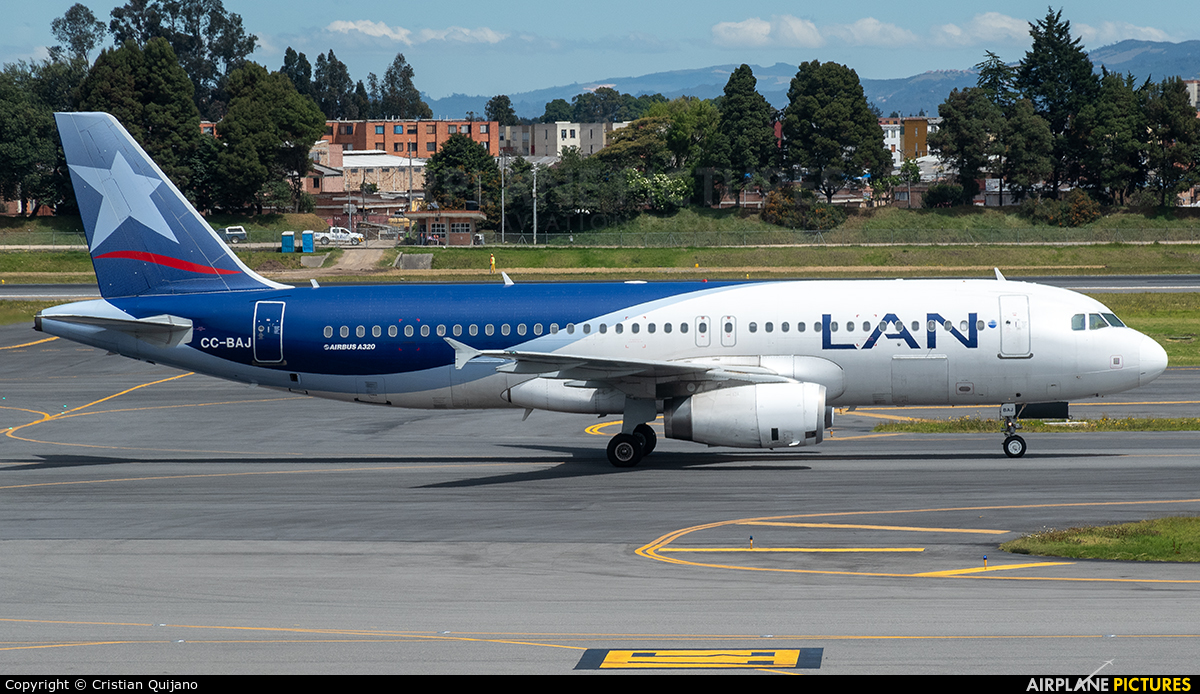 LAN Airlines CC-BAJ aircraft at Bogotá - Eldorado Intl