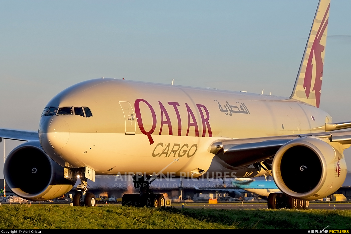 Qatar Airways Cargo A7-BFI aircraft at Amsterdam - Schiphol